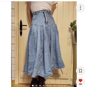 Vintage Denim Maxi Skirt Blondie 53